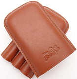 Leather Cigar Case for 3 - Authentic Full Grade Buffalo Hide Leather