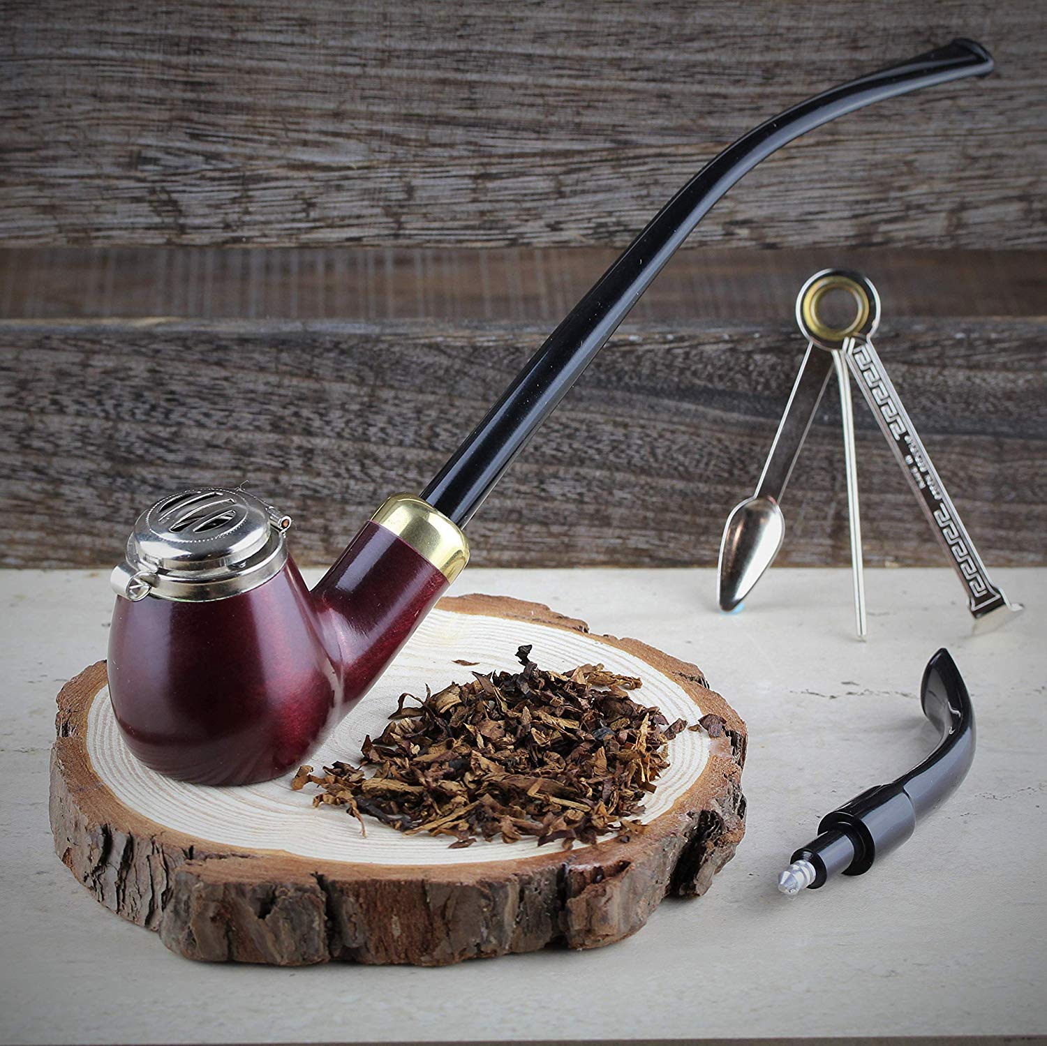 No. 21 Old Army Pear Wood Pipe (Dual Stems)