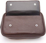 Tobacco Pipe Leather Case - 4 Pipes - Authentic Full Grade Leather - Black