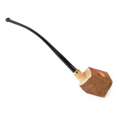 tobacco block Hobby (Half Bent) 7.5 x 1 x 1 Flavors Pre-Drilled Churchwarden Briar Wood Block